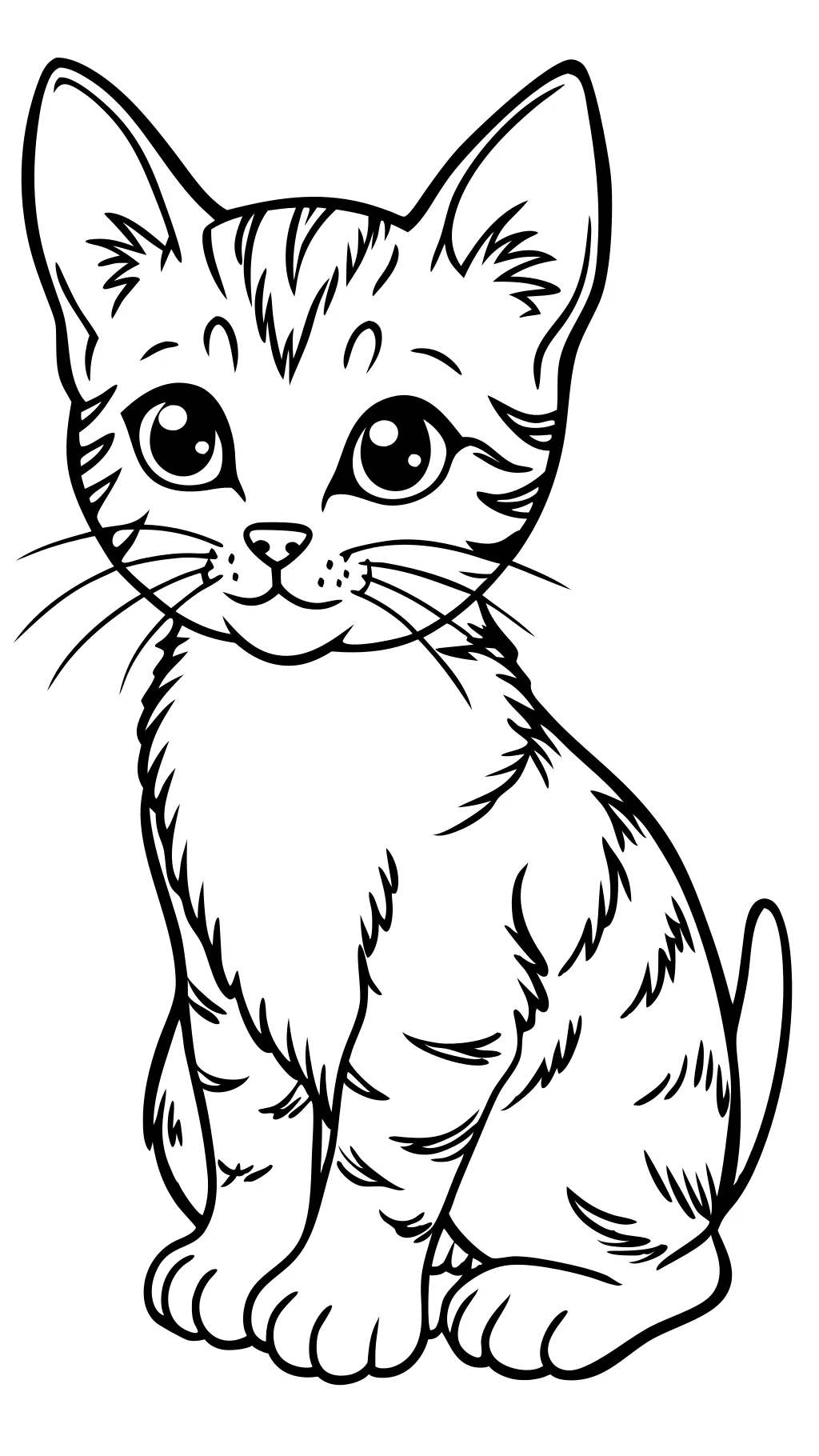 realistic kitten coloring pages